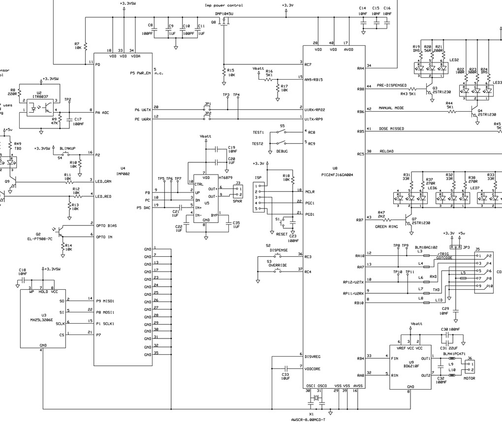 Embedded Microcontroller schematic